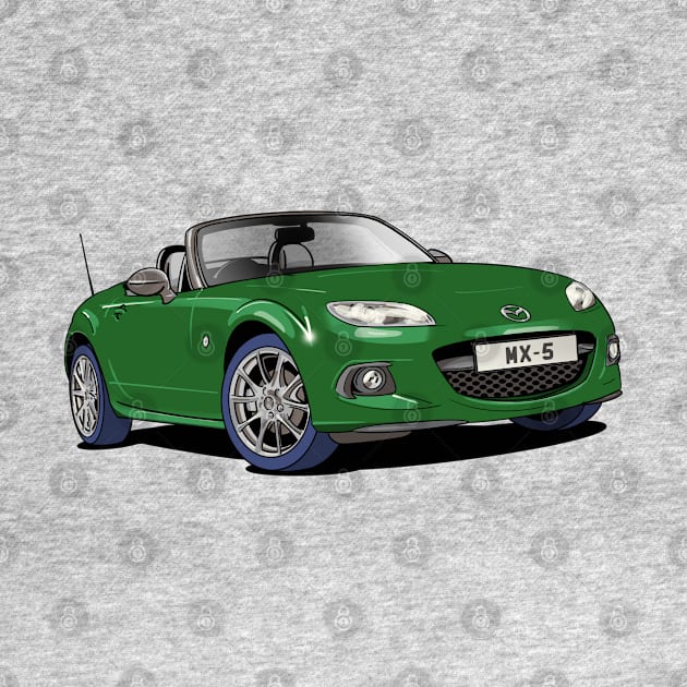 Green Miata Mazda MX-5 Mk. 3 car by Webazoot